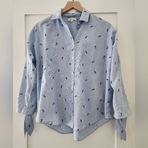 Madewell Button Down Shirt Size M Blue